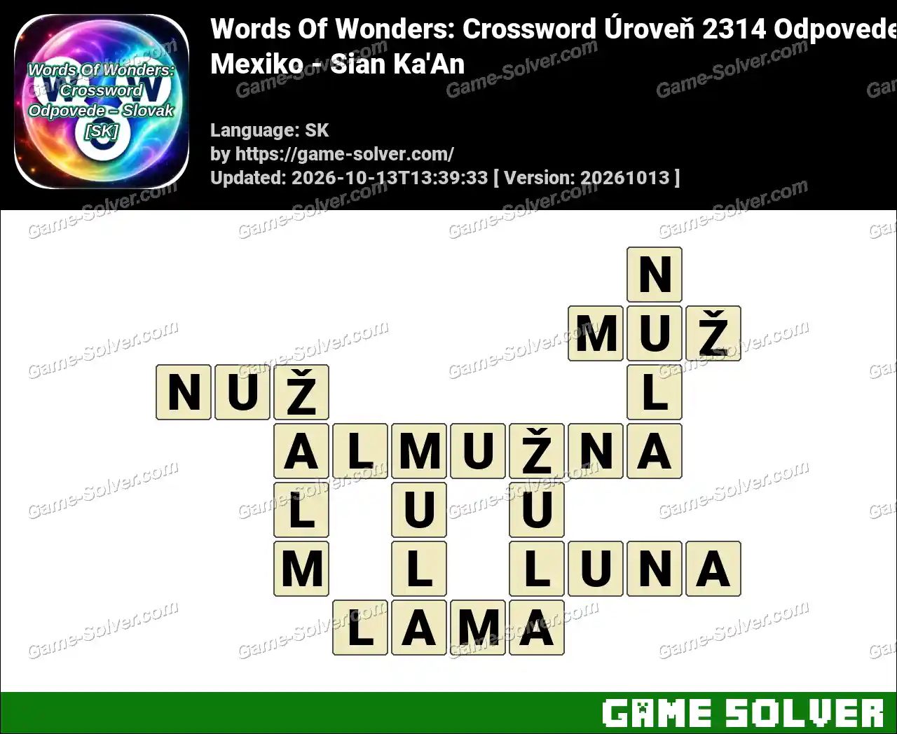 Words Of Wonders: Crossword Úroveň 2314 Odpovede – Mexiko – Sian Ka’An